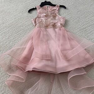 Rare Editions Pink Floral Lace Dress